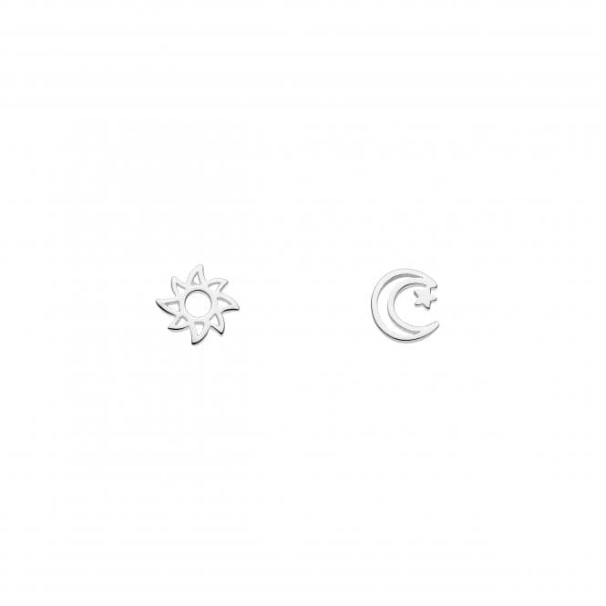 Sun and Moon with Star Stud Earrings 4359HPDew4359HP
