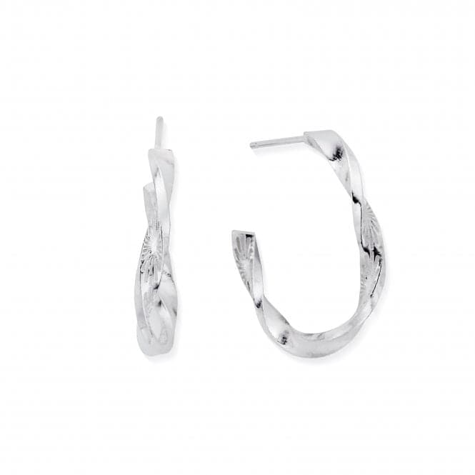 Sun Twisted Hoop Earrings SEH3206ChloBoSEH3206