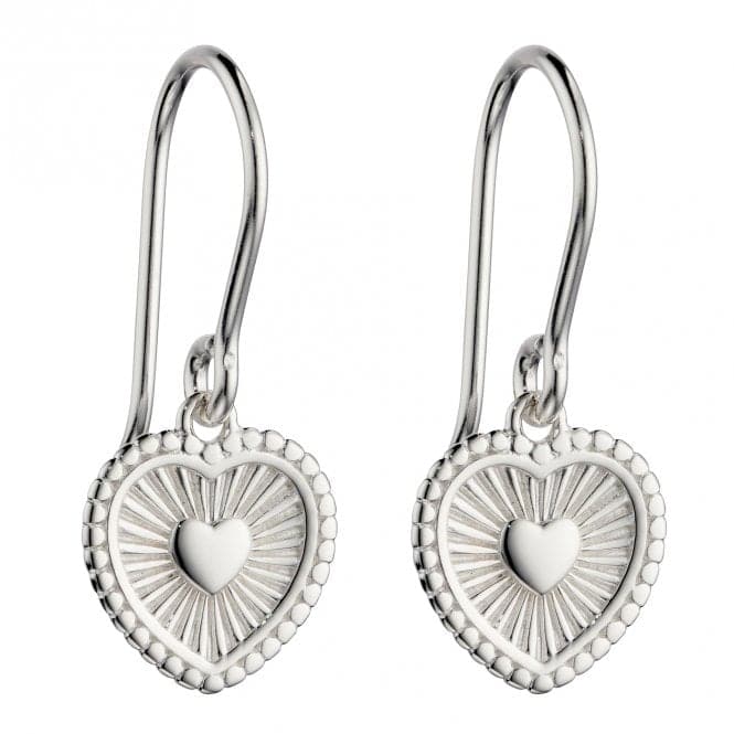 Sunray Texture Heart Drop Earrings E6002BeginningsE6002