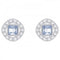 Swarovski Angelic Square Pierced Earrings, Blue, Rhodium plating 5352048Swarovski5352048