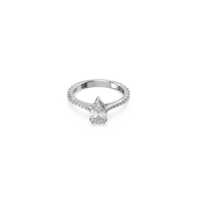 Swarovski Constella Rhodium Plated Pear Cut Pavé Ring Cocktail RingSwarovski5642627 50