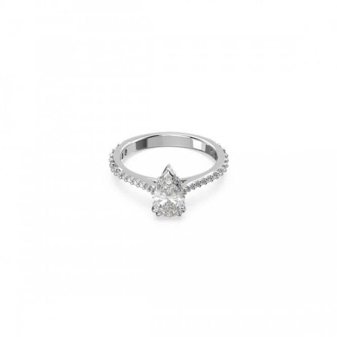 Swarovski Constella Rhodium Plated Pear Cut Pavé Ring Cocktail RingSwarovski5642627 50