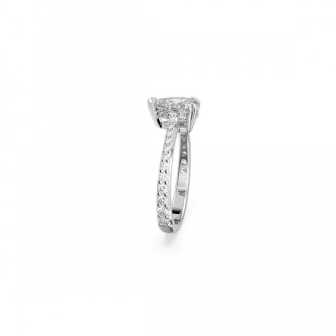 Swarovski Constella Rhodium Plated Pear Cut Pavé Ring Cocktail RingSwarovski5642627 50