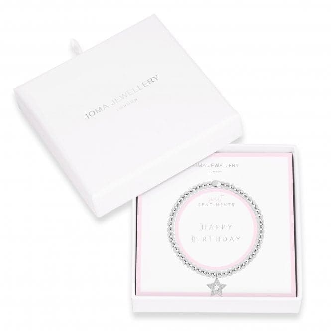 Sweet Sentiments Family Silver 17.5cm Stretch Bracelet 4275Joma Jewellery4275