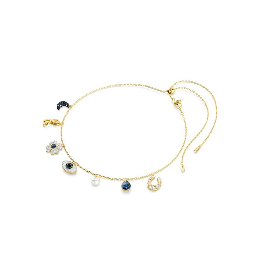 Symbolica Gold - tone Plated Blue Moon Evil Eye Horse Shoe Choker 5692164Swarovski5692164