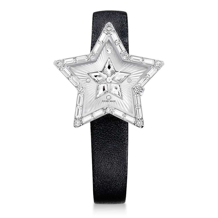 Symbolica Swiss Made Leather White Stainless Steel Star Watch 5656952Swarovski5656952