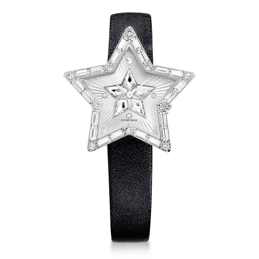 Symbolica Swiss Made Leather White Stainless Steel Star Watch 5656952Swarovski5656952