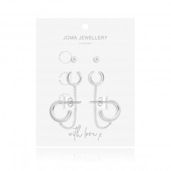 Tahlia Trio Chain Cuff Pack Earrings 4829Joma Jewellery4829