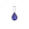 Tanzanite Rubover Pendant PD236WTGemstones JewelleryPD236WT