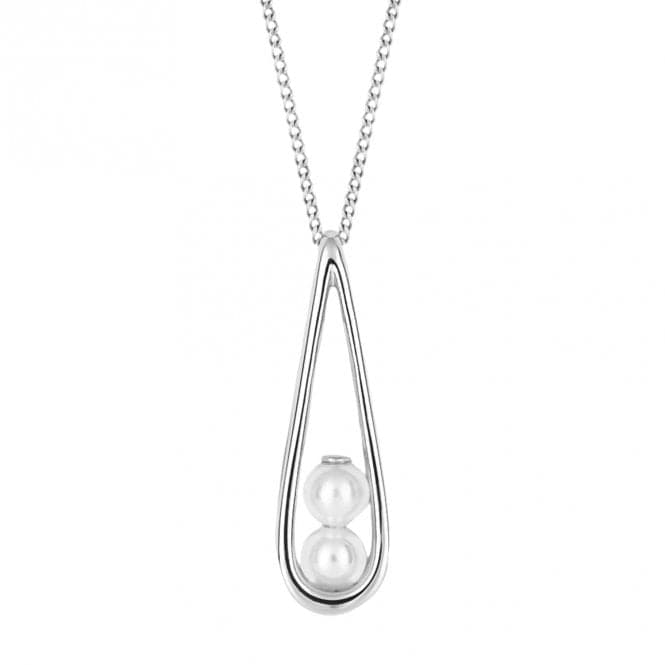 Teardrop Encased Shell Pearls Pendant P5191WFiorelli SilverP5191W