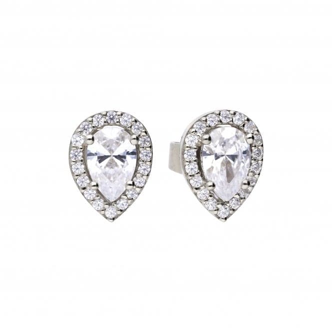 Teardrop Halo Cubic Zirconia Earrings E5909DiamonfireE5909