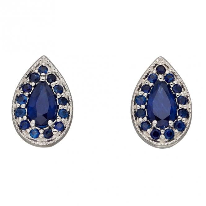 Teardrop Sapphire White Gold Stud Earrings GE2378LElements GoldGE2378L