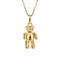 Teddy Bear Yellow Gold Plating Diamond Pendant P5300D for DiamondP5300