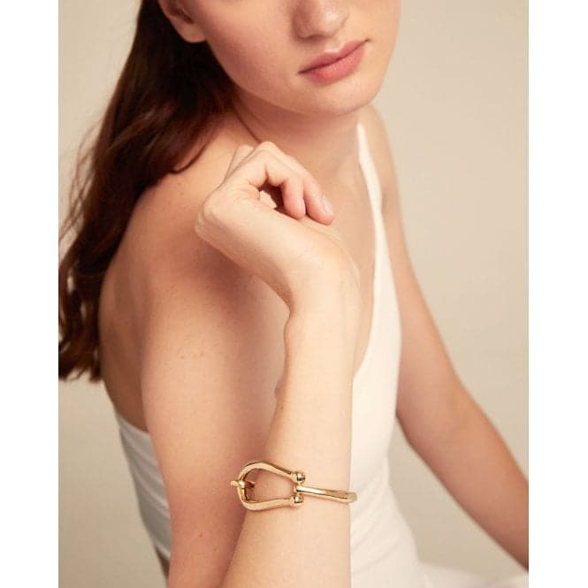 Teen 18k Gold - Plated Rigid Large Link Inner BangleUNOde50PUL2417ORO0000L
