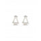 Teen Silver Plated Small Oval Link Shape Stud Earrings PEN0945MTL000UNOde50PEN0945MTL000