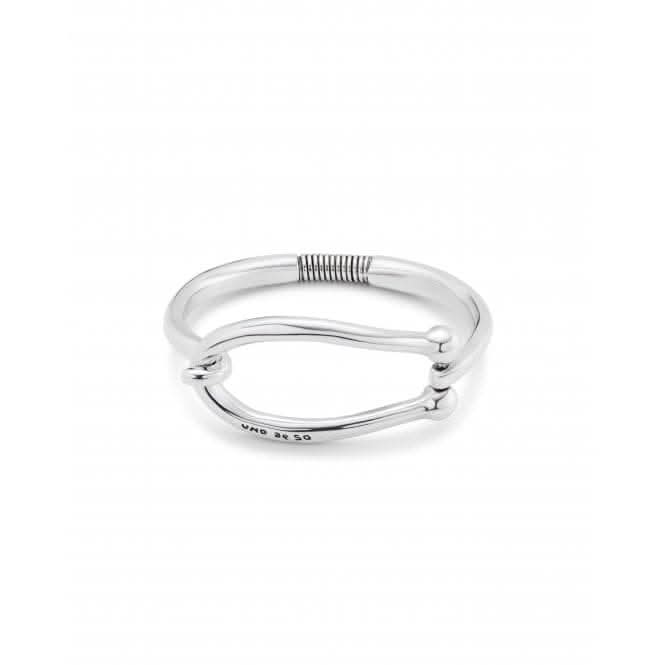 Teen Sterling Silver Plated Rigid Large Link Inner BangleUNOde50PUL2417MTL0000L