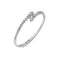Silver bracelet with diamond accents on a white background