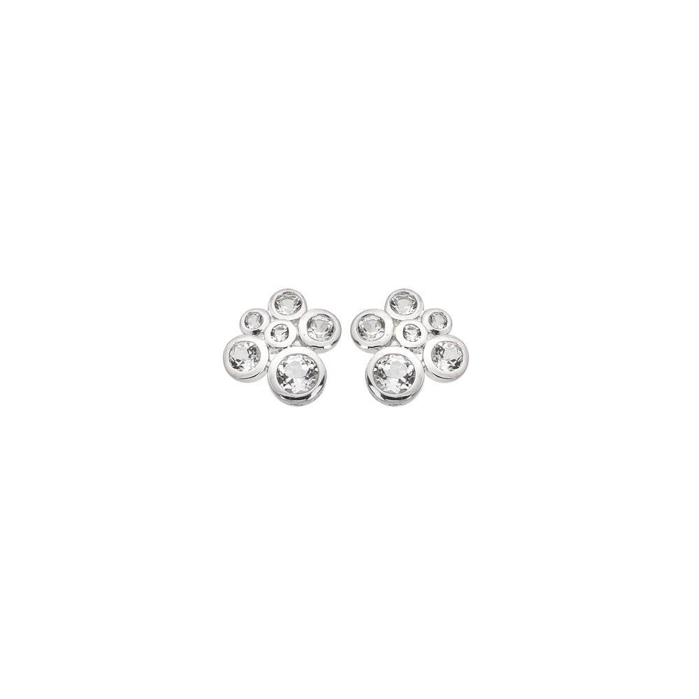 Sterling Silver Tender Cluster Earrings DE836