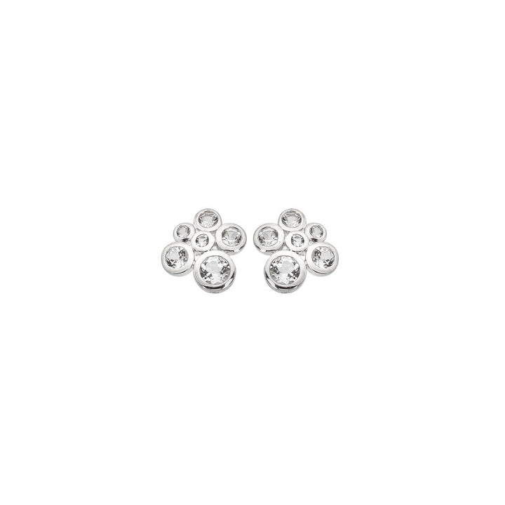 Sterling Silver Tender Cluster Earrings DE836