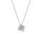 Elegant Sterling Silver Tender Cluster Pendant adorned with sparkling White Topaz stones, showcasing intricate design and luxurious craftsmanship.