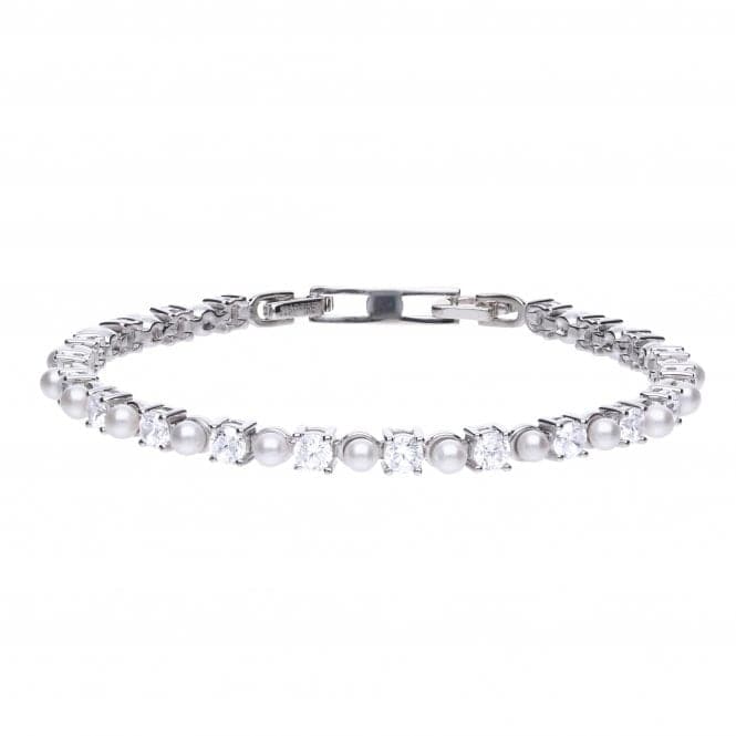 Tennis Bracelet With Pearl & Zirconia B5302DiamonfireB5203