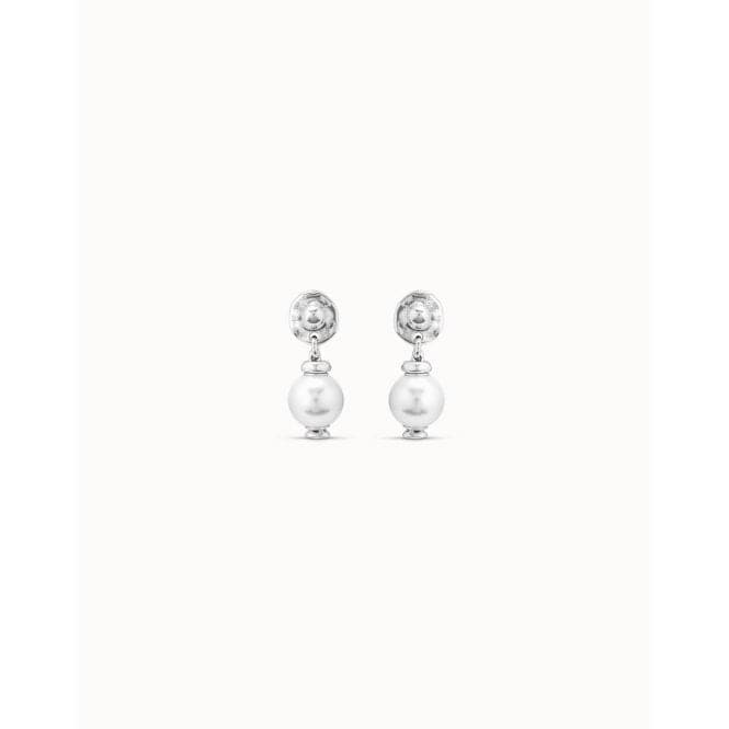 Texcoco White Pearl Pearl Shell EarringsUNOde50PEN0621BPLMTL0U