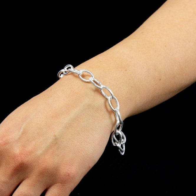 Textured Link Charm Carrier Bracelet B5308BeginningsB5308