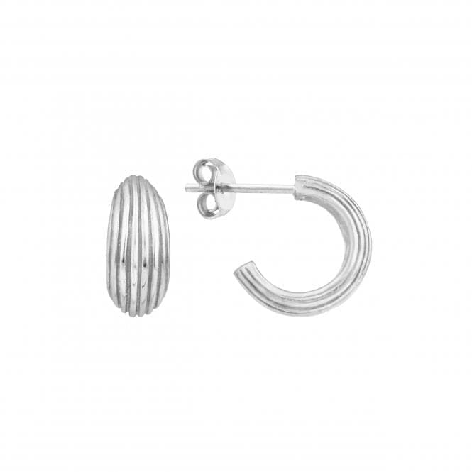 Textured Ribbed 13mm Stud Hoop Earrings 66854HPDew66854HP