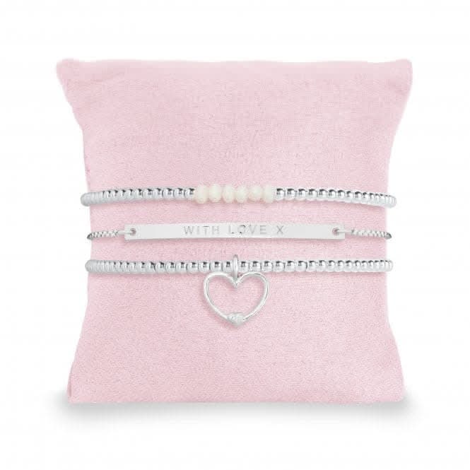 Thank You For Helping Me Tie The Knot Silver 17.5cm Stretch Bracelet Set 3528Joma Jewellery3528