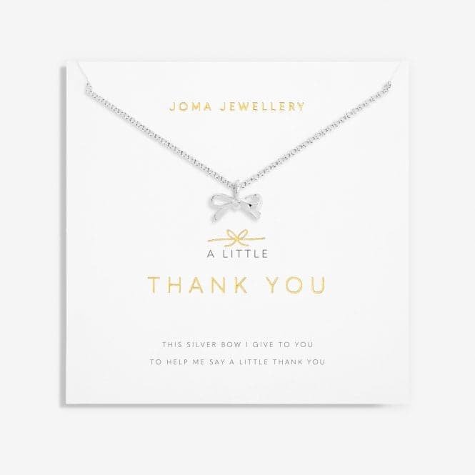 Thank You Silver 46cm + 5cm Extender Necklace 6109Joma Jewellery6109