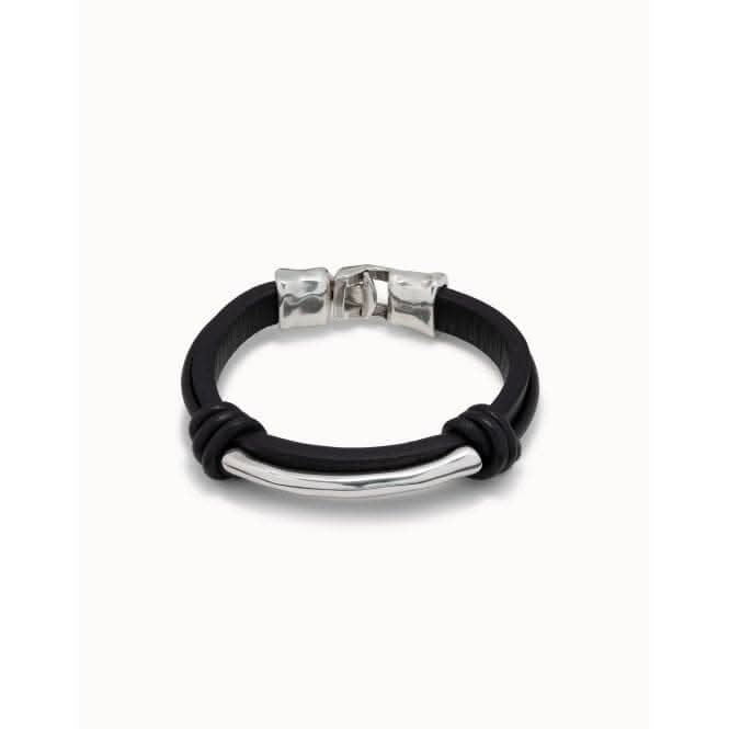 That'S It Silver Leather BraceletUNOde50PUL1241NGRMTL0