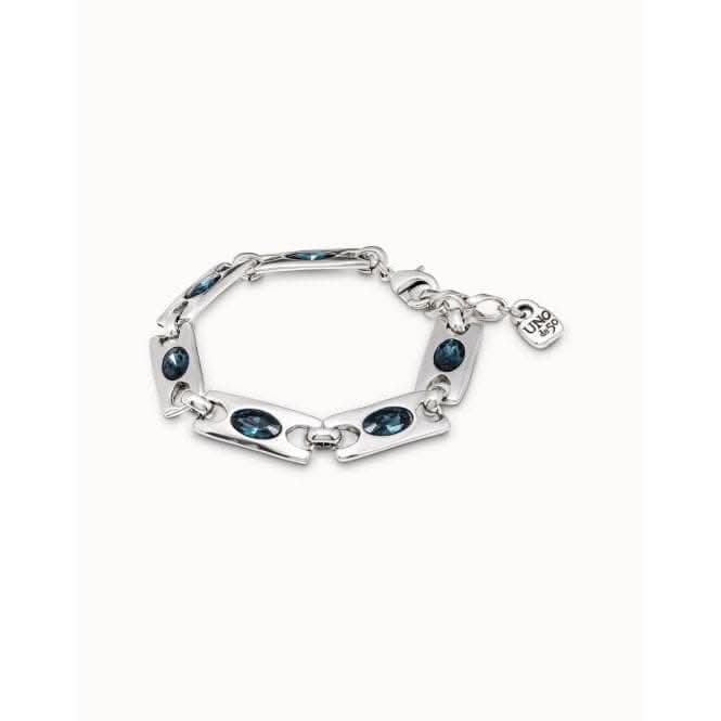 The Crown Blue Faceted Crystal BraceletUNOde50PUL2246AZUMTL0U
