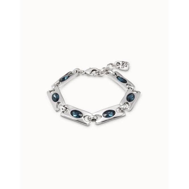 The Crown Blue Faceted Crystal BraceletUNOde50PUL2246AZUMTL0U