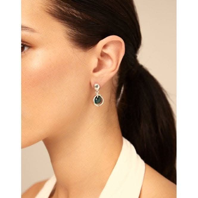 The Forbidden Fruit Green Natural Stone EarringsUNOde50PEN0296VDGMTL0U