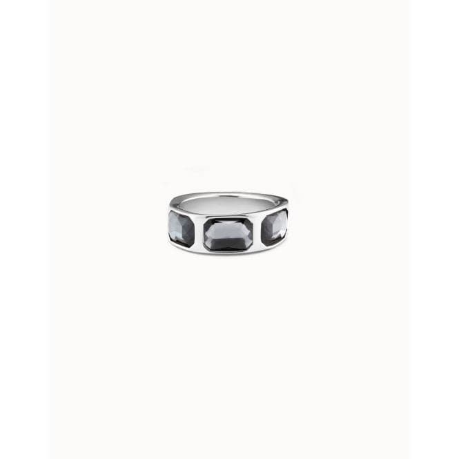 The Guardian Grey Faceted Crystal RingUNOde50ANI0766GRSMTL12