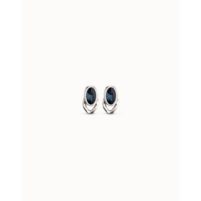 The Queen Blue Faceted Crystal EarringsUNOde50PEN0841AZUMTL0U
