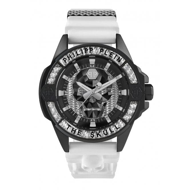 The Skull Carbon Fiber Steel Silver White Gents Watch PWAAA1822Philipp PleinPWAAA1822