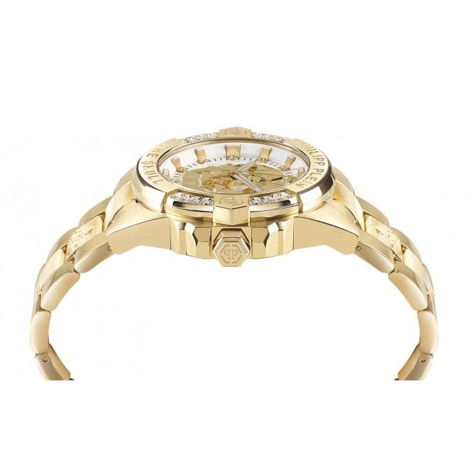 The Skull Genderless Steel Gold White Silver Unisex Watch PWNAA0722Philipp PleinPWNAA0722