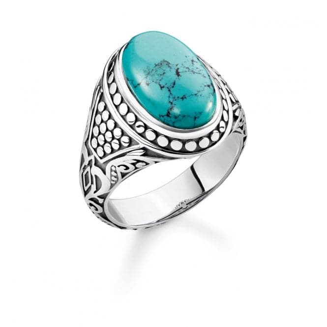 Thomas Sabo Arizona Turquoise Silver Signet Ring TR2241 - 878 - 17Thomas Sabo Sterling SilverTR2241 - 878 - 17 - 48