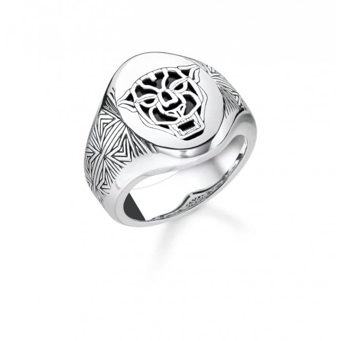 Thomas Sabo Black Cat Signet Ring TR2273 - 698 - 11Thomas Sabo Sterling SilverTR2273 - 698 - 11 - 68