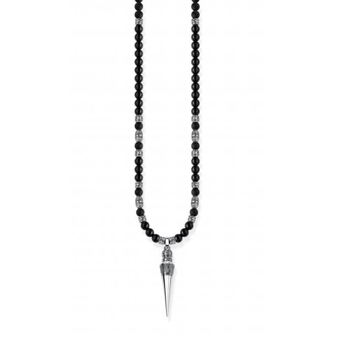 Thomas Sabo Black Mediation Beaded Necklace KE1908 - 811 - 11 - L70vThomas Sabo Sterling SilverKE1908 - 811 - 11 - L70v