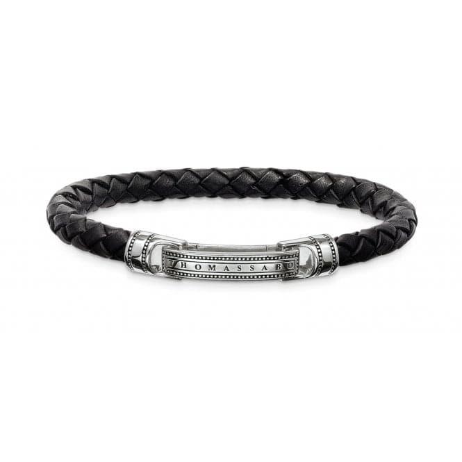 Thomas Sabo Black Strap Leather Bracelet LB40 - 008 - 11Thomas Sabo Sterling SilverLB40 - 008 - 11 - S