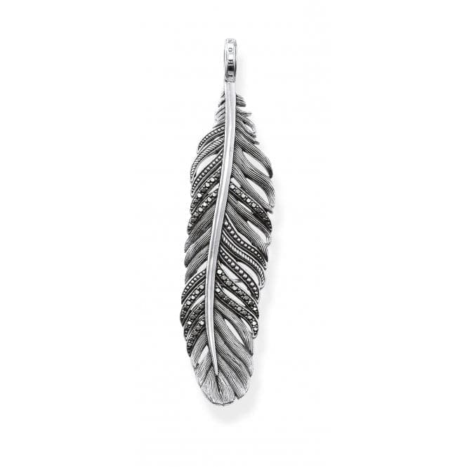 Thomas Sabo Blackened Zirconia Feather Pendant PE703 - 643 - 11Thomas Sabo Sterling SilverPE703 - 643 - 11