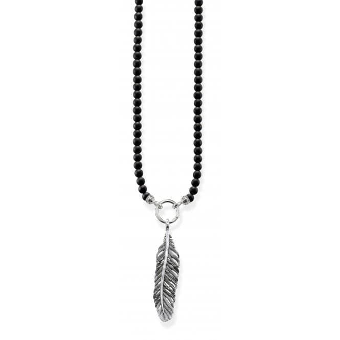 Thomas Sabo Blackened Zirconia Feather Pendant PE703 - 643 - 11Thomas Sabo Sterling SilverPE703 - 643 - 11