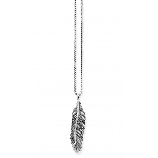 Thomas Sabo Blackened Zirconia Feather Pendant PE703 - 643 - 11Thomas Sabo Sterling SilverPE703 - 643 - 11