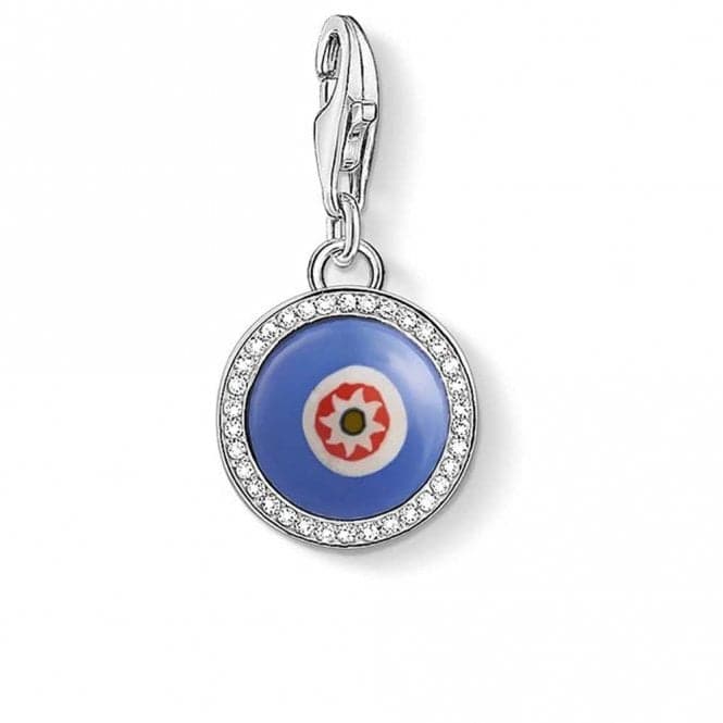 Thomas Sabo Blue Glass Eye Sterling Silver Zirconia Glass Charm Pendant 1440 - 052 - 1Thomas Sabo Charm Club1440 - 052 - 1