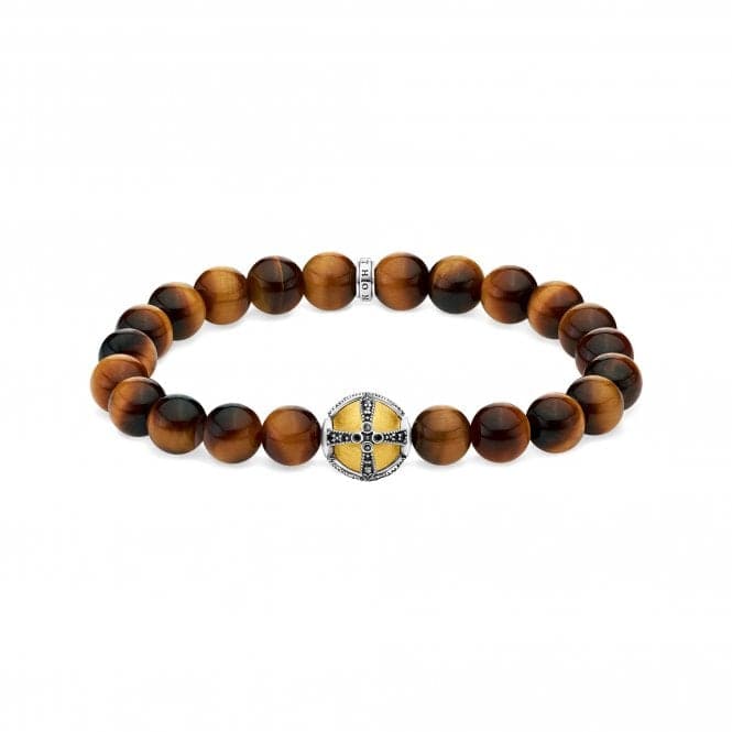 Thomas Sabo Brown Gold Royal Cross Beaded Bracelet A1929 - 849 - 2Thomas Sabo Sterling SilverA1929 - 849 - 2 - L19,5