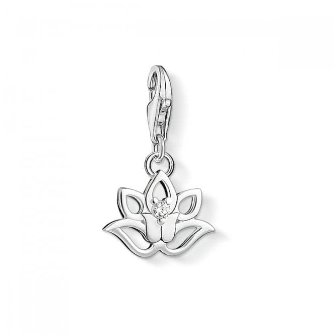 Thomas Sabo Charm Club Silver Zirconia Lotus Charm 1300 - 051 - 14Thomas Sabo Charm Club1300 - 051 - 14