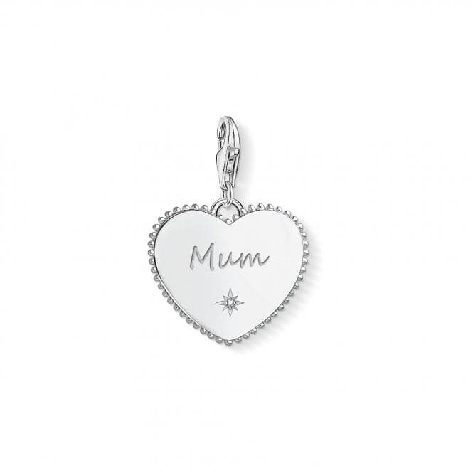 Thomas Sabo Charm Club Silver Zirconia Mum Heart Charm 1686 - 051 - 21Thomas Sabo Charm Club1686 - 051 - 21