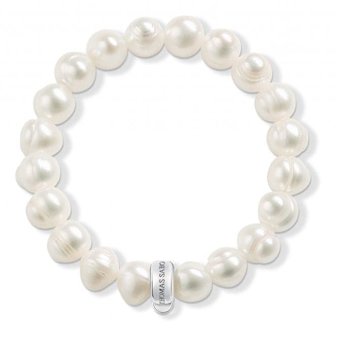 Thomas Sabo Charm Club White Pearl Charm Bracelet X0041 - 082 - 14Thomas Sabo Charm ClubX0041 - 082 - 14 - XL